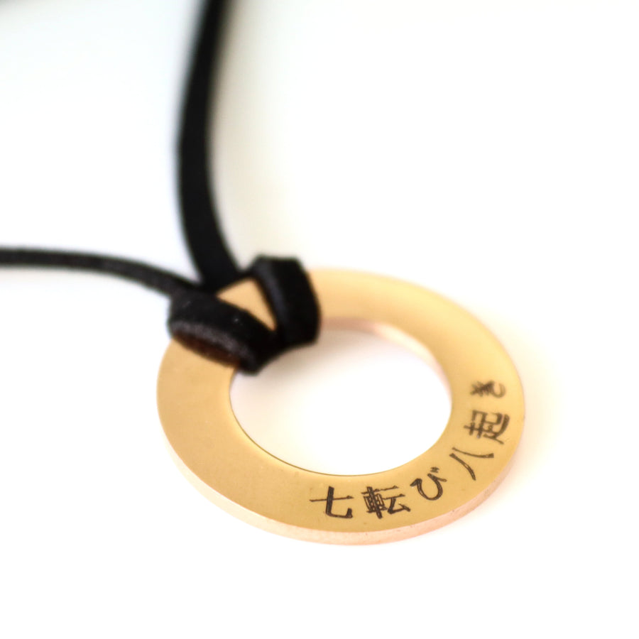 Circle Pendant Roman Numeral Necklace