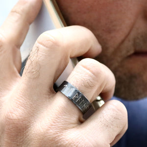 Custom Rune Ring for Men - Mens Viking ring
