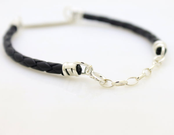 Personalised Handwriting Men's Bracelet - Designer Leather Bracelet