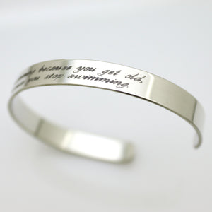 long text engraved bracelet