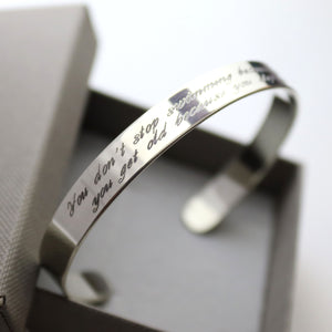 Custom Engraved Sterling Silver Cuff Bracelet