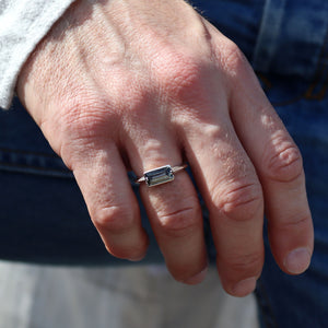 crystal signet ring for men