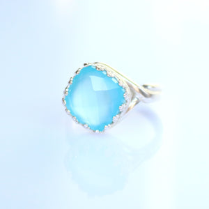 aqua blue gemstone rings