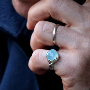 blue stone ring for men