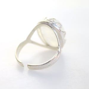 Rainbow Moonstone Ring - Large Oval Gemstone