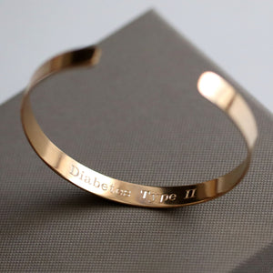 Diabetes Type 2 Bracelet gold