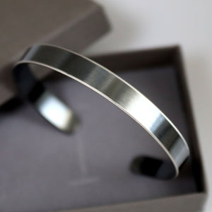 Oxidized silver cuff bracelet