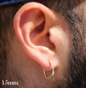 Mens tiny sales hoop earrings