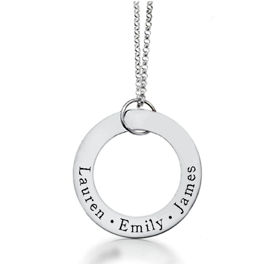 round pendant with kids names