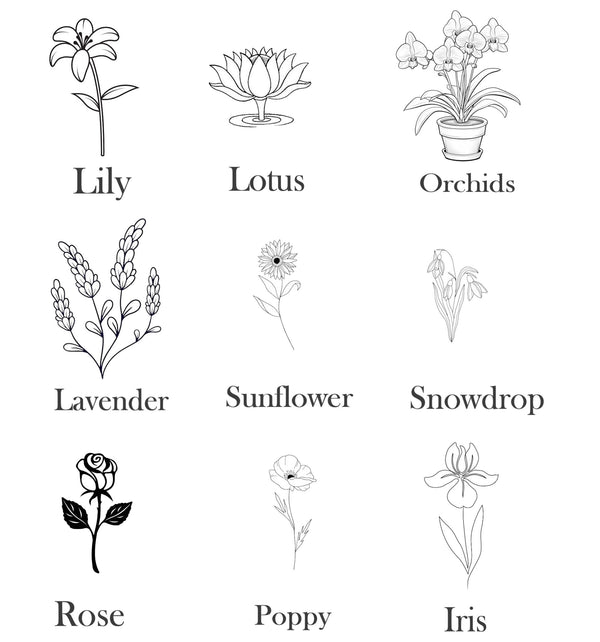 custom flowers necklaces