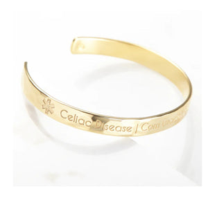 med alert gold cuff bracelet