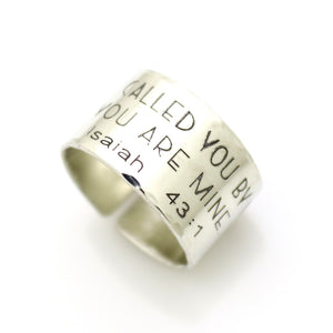 Wide Bible Verse ring 