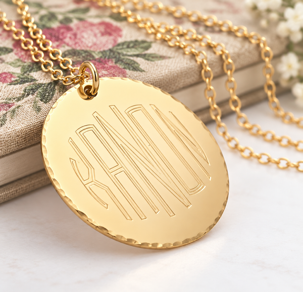 Monogram Initials Necklace - Personalized Jewelry