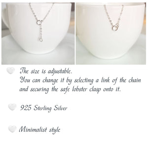 Inspirational Sterling Silver Personalized Quote Necklace