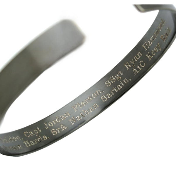 Memorial bracelet - Remembrance Cuff - Personalized SSgt Jewelry