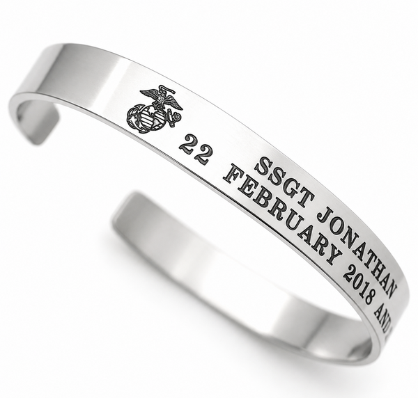 Gold USA Flag Military Memorial Bracelet - Veterans Memorial Gift