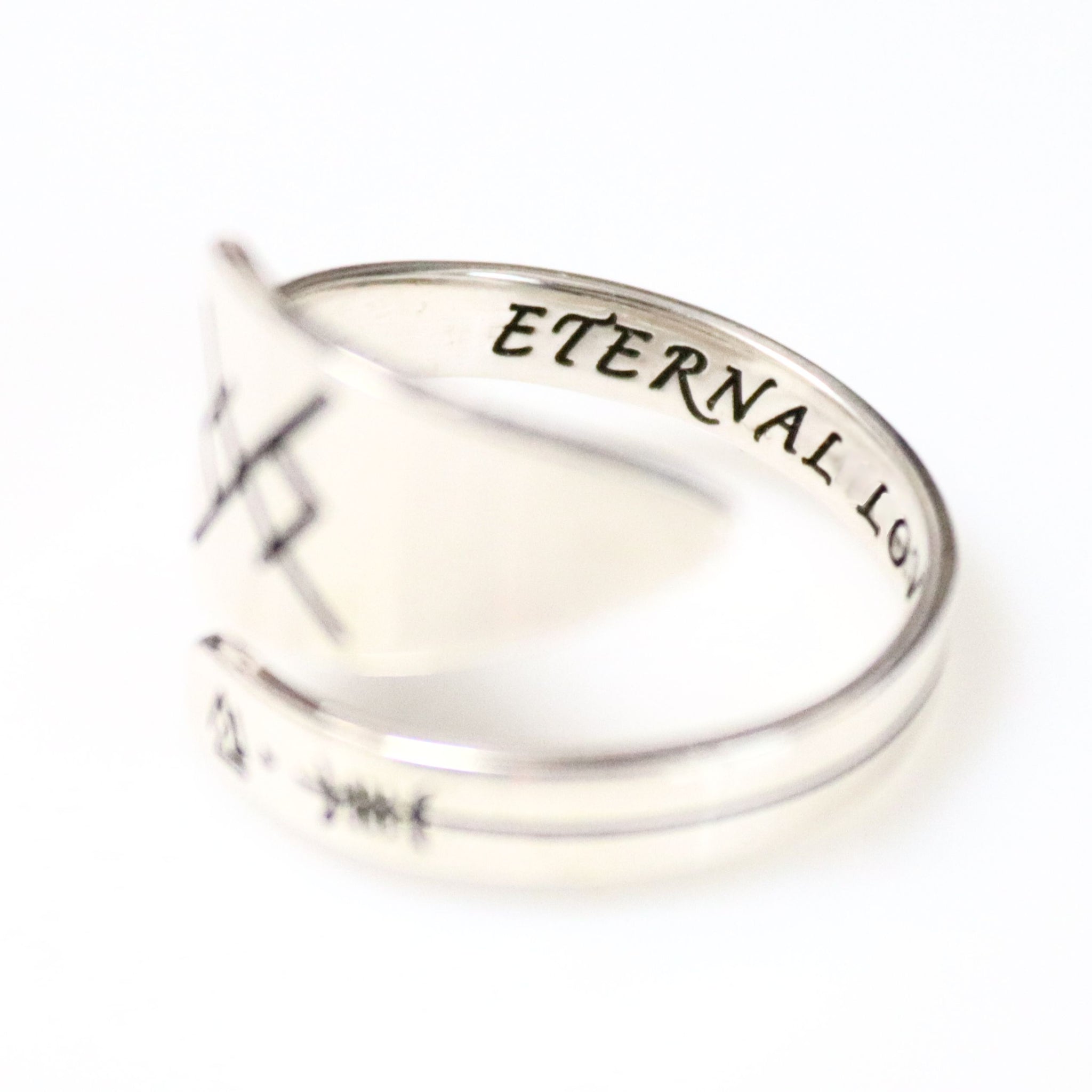 Love Rune Ring Personalized Viking Eternal Love Rune Ring – Sterling Silver Spearhead ...