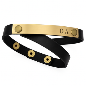 artisan mens leather bracelet