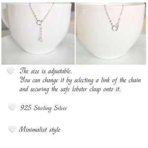 Sterling Silver Round Pendant Necklace