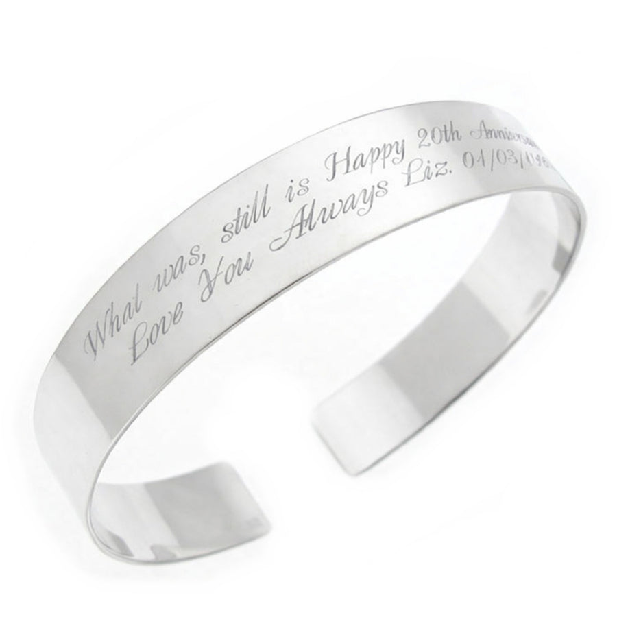 sterling silver cuff bracelet for women 1" wide