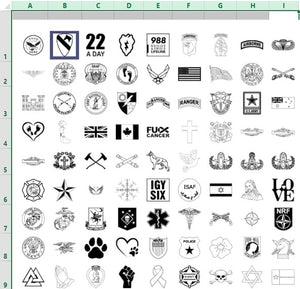 US Army emblems for bracelets