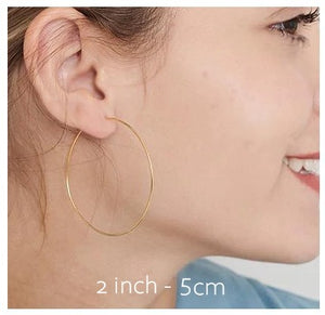 2 inch Hoop earrings - Gold hoops