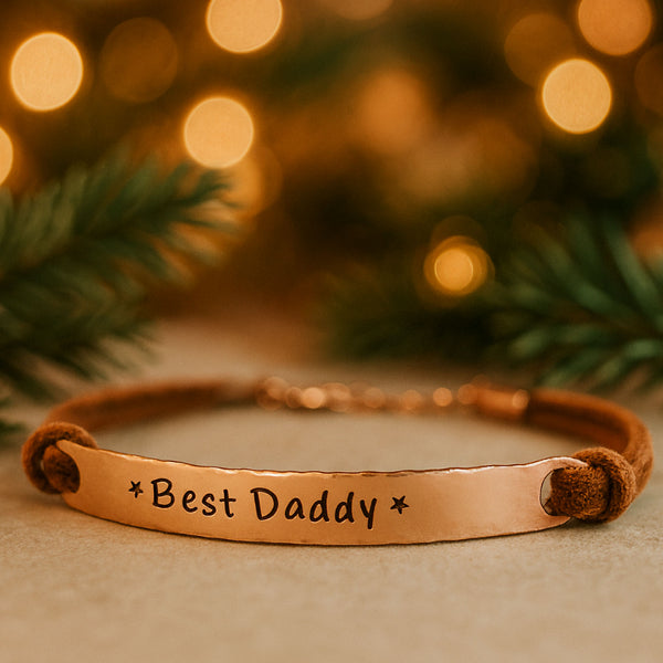 Mens Leather Bracelet - Inspirational Bracelet