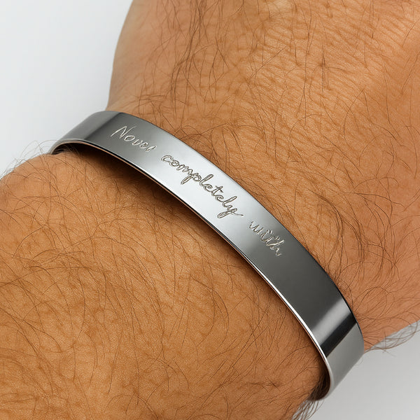 Custom Black Cuff Bracelet for Men