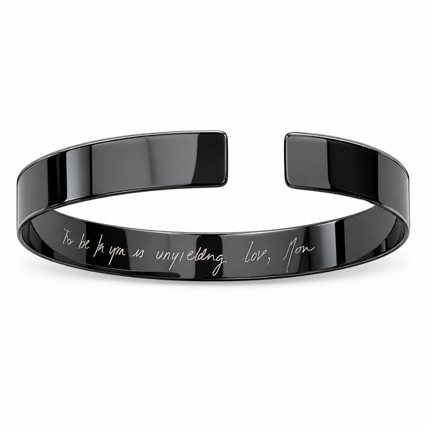 Custom Handwriting Engraved Bracelet Keepsake bangle Cuff