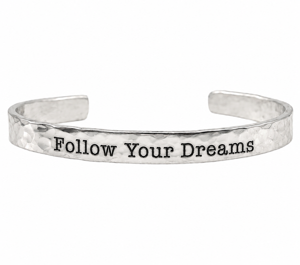 personalized message cuff bracelet textured cuff bracelet
