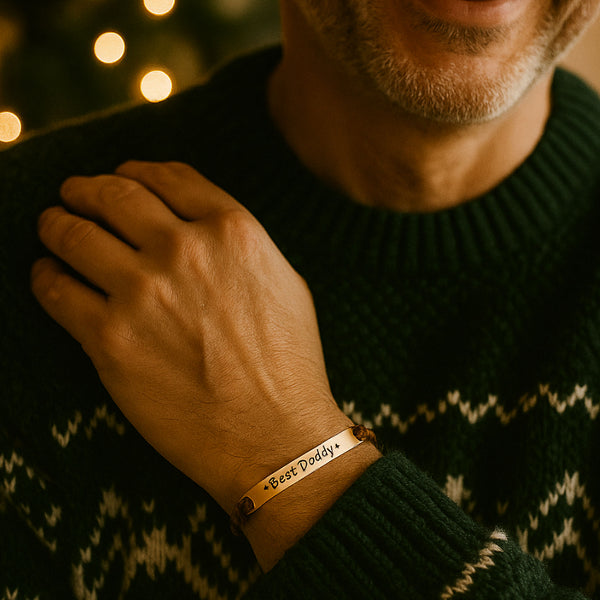 Mens Leather Bracelet - Inspirational Bracelet