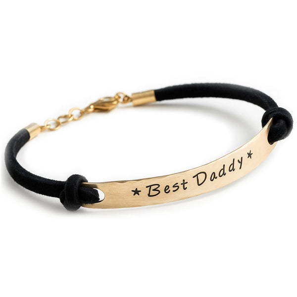 Mens Leather Bracelet - Inspirational Bracelet