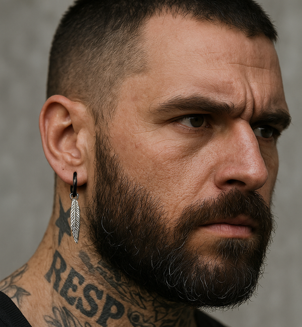 earring for men who have tattoo