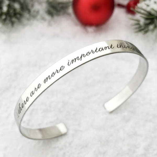 Inspirational Cuff Bracelet - Birthday or Christmas Gift for her