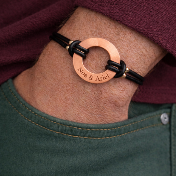 Latitude Longitude Coordinates Bracelet for men