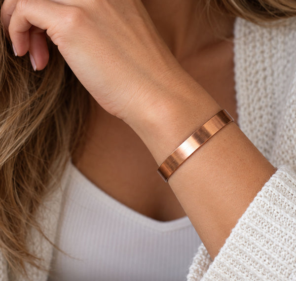 copper women cuff bracelet