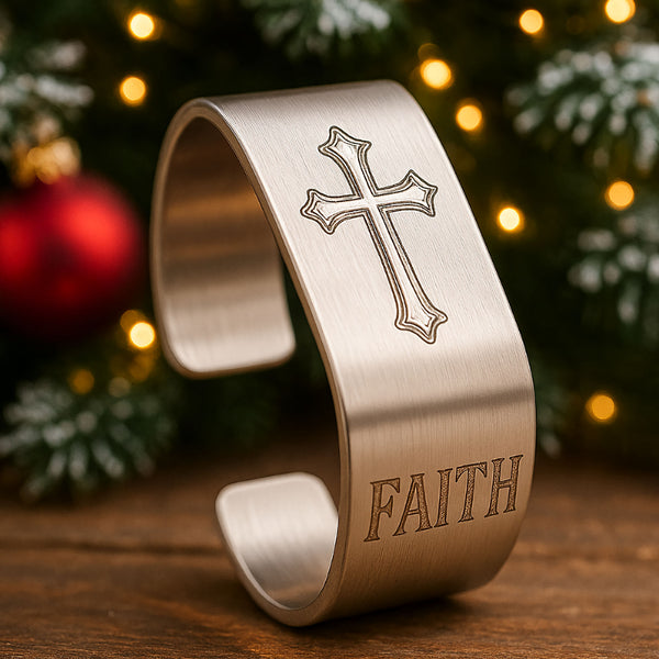 Faith Cross Ring - Mens Christian Ring