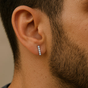 diamond bar earring for men