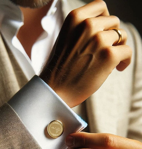 personalized gold cuff links