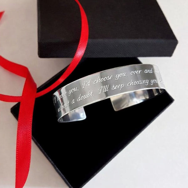 Wide Sterling Silver Cuff bracelet for Men