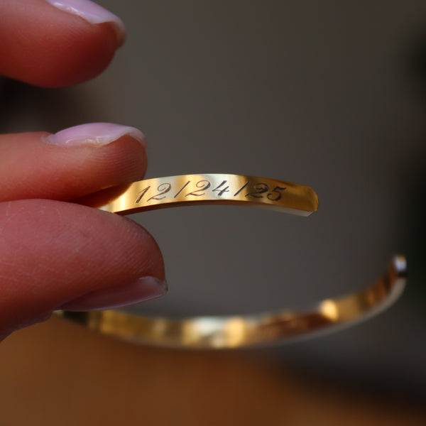 important date cuff bracelet