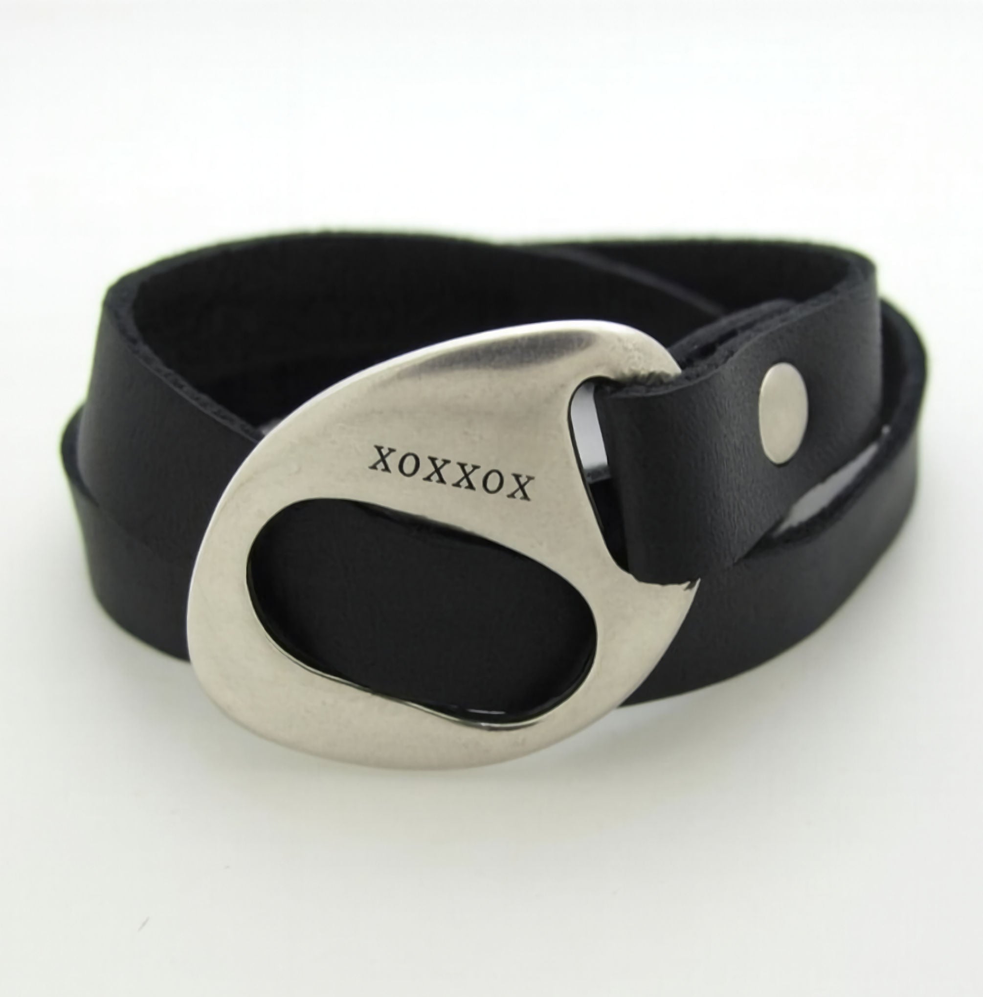 Wrap Bracelet for Men - Engraved Geometric Bracelet