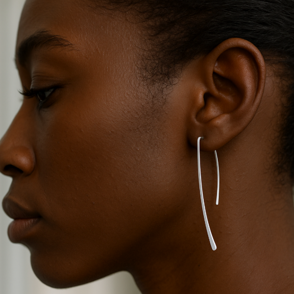 Oxidized Sterling Silver Black Earrings