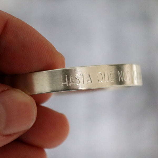 minimalist silver bracelet for men