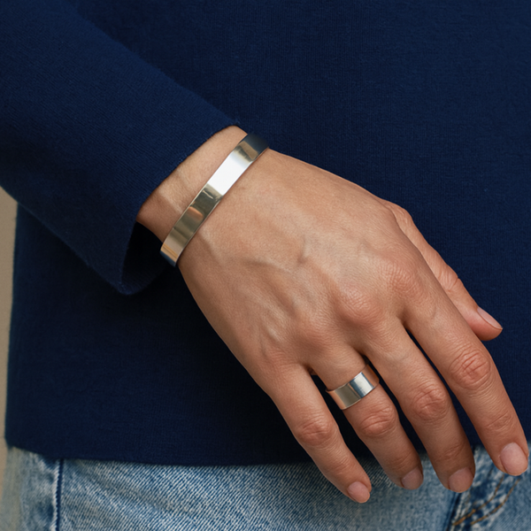 Sterling Silver Engraved Bracelet for women Personalized bangle cuff Anniversary Gift