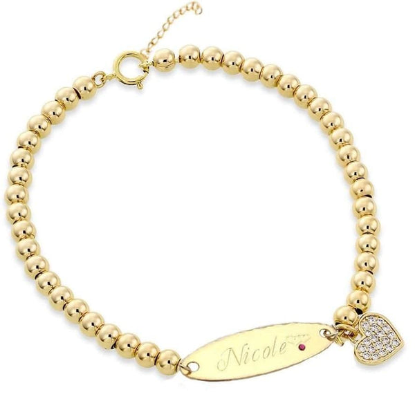 Crystal Heart Locket Bracelet