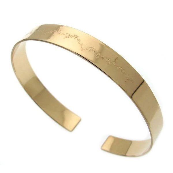 Gold Custom Sound Wave Bracelet