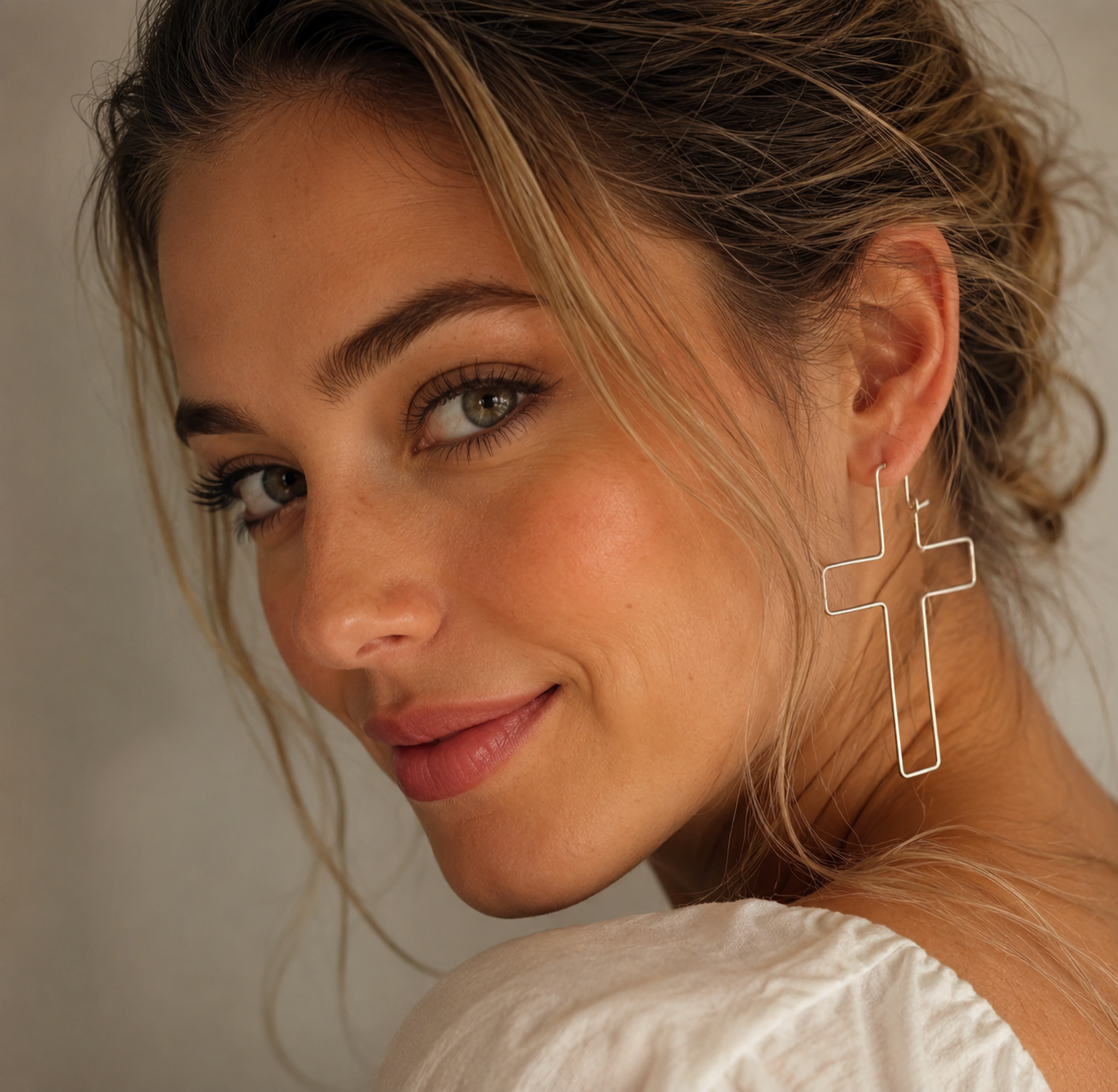 Cross Earrings - Fashion Gold Earrings