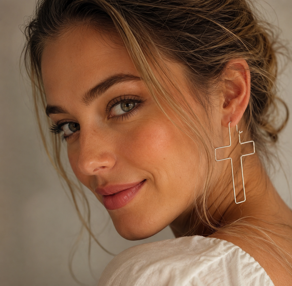 Cross Earrings - Fashion Gold Earrings