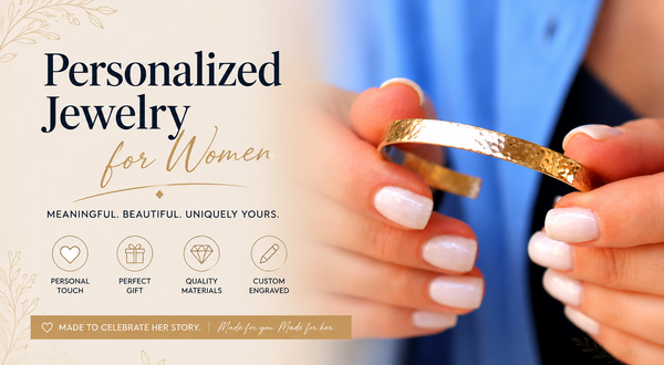Flat Hammered Bangle Bracelet - Yellow Gold Cuff - 1st Wedding Anniversary Gift for her